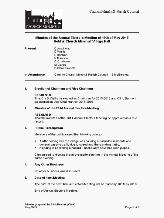 2015-05-19 PC Minutes & Agenda