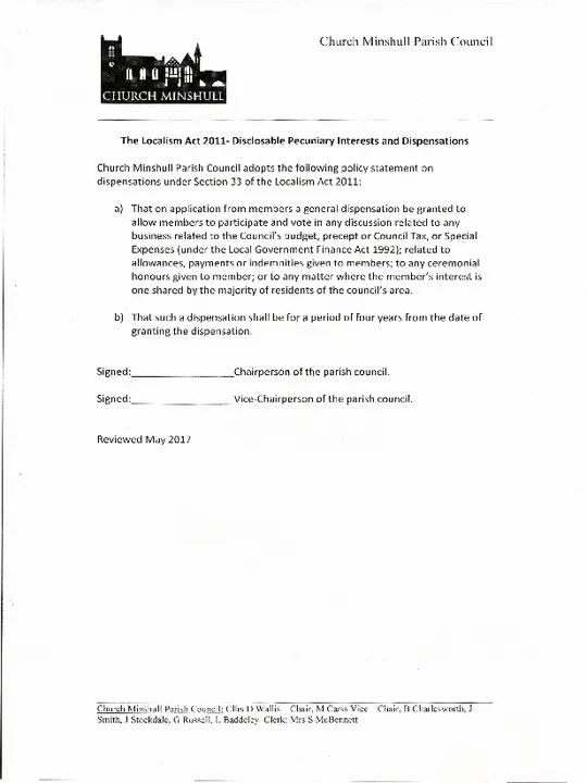 Localism Act Policy &ndash; May 2017