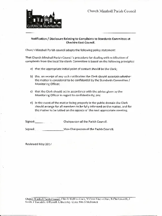 Complaints Policy &ndash; May 2017
