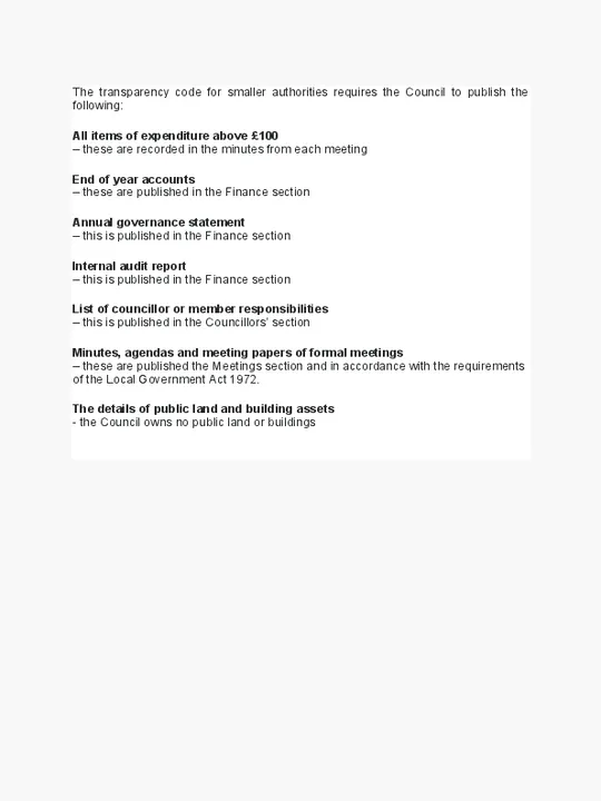 Transparency Code
