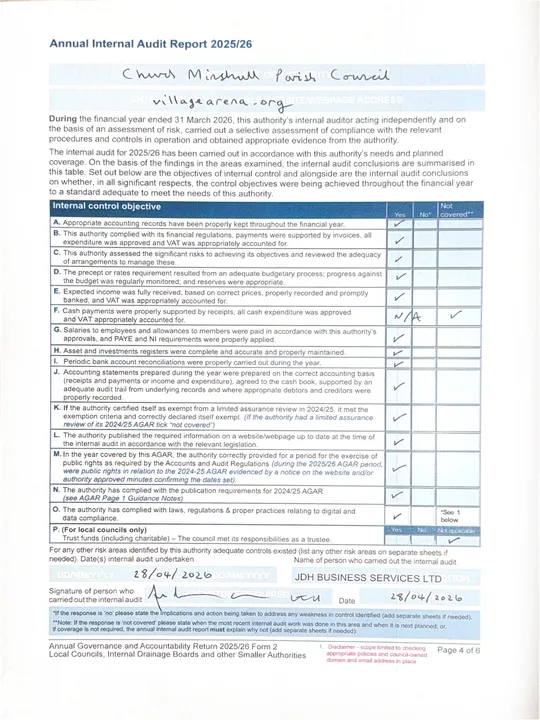 Internal Audit Report