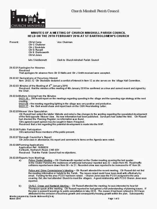 2016-02-29 PC Minutes