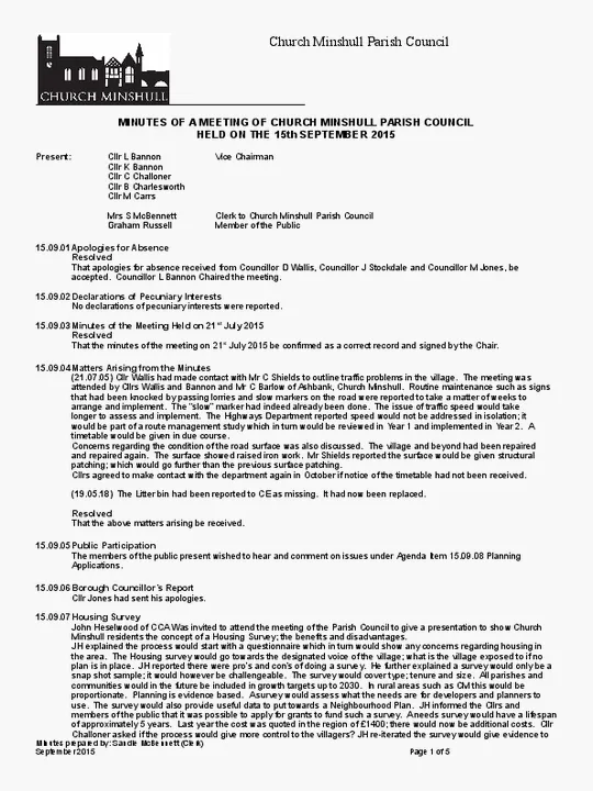 2015-09-15 PC Minutes