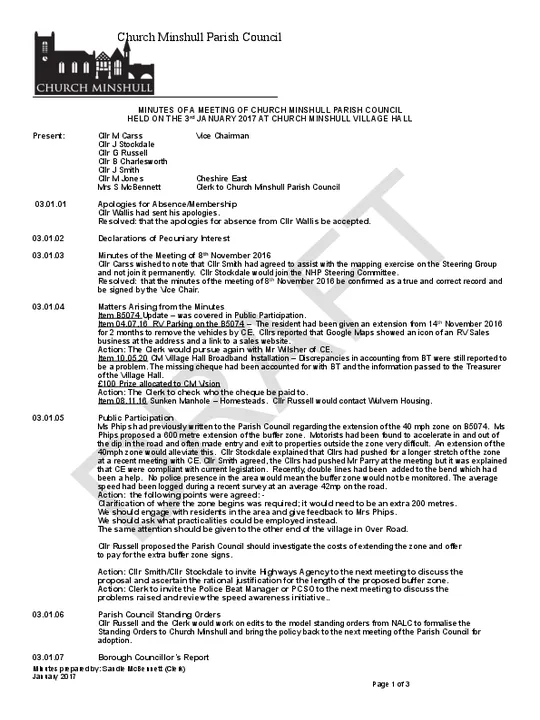 2017-01-03 PC Minutes DRAFT