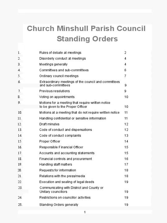 Standing Orders