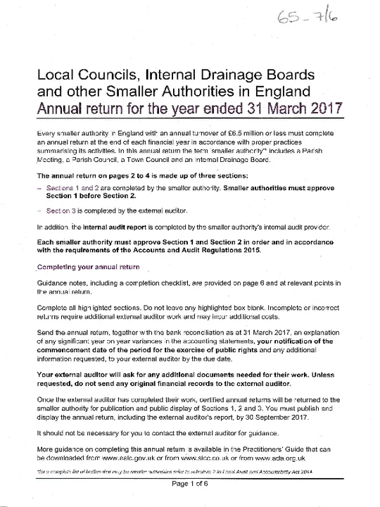 2016-17 BDO Annual Return