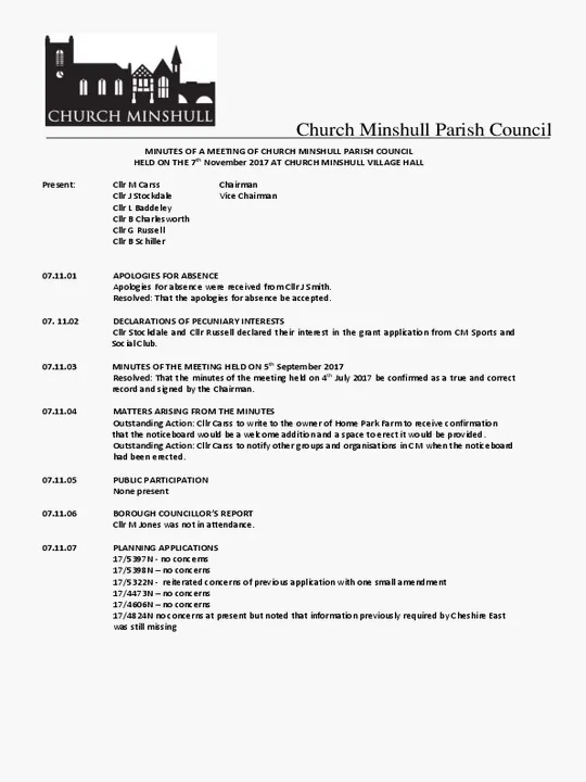 2017-11-07 PC Minutes