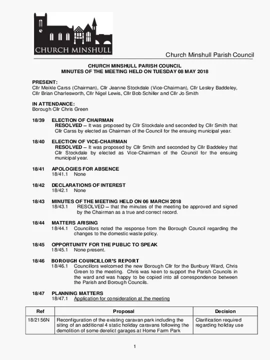 2018-05-08 PC Minutes