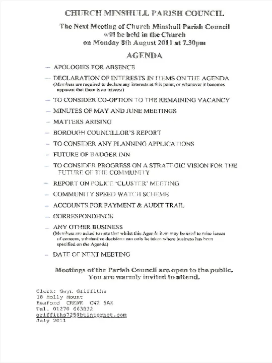 2011-08-08 PC Minutes & Agenda