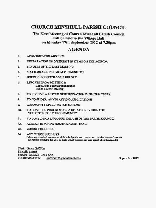 2012-09-17 PC Minutes & Agenda