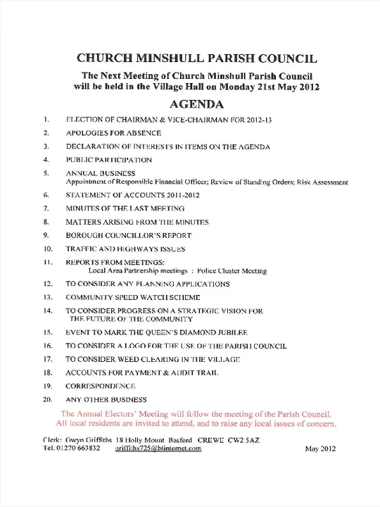2012-05-21 PC Minutes & Agenda