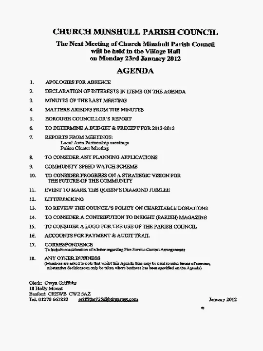 2012-01-21 PC Minutes & Agenda