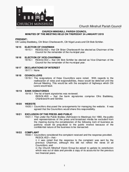 2019-01-24 PC Minutes