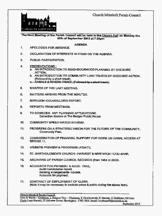 2013-09-30 PC Minutes & Agenda