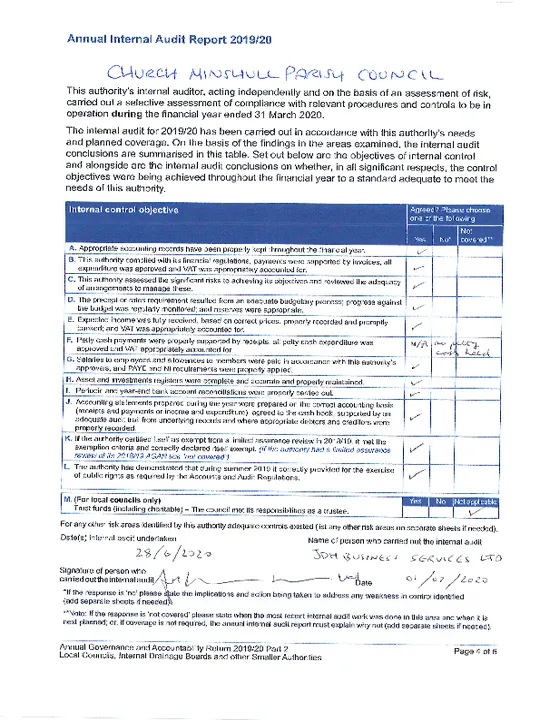 2019-20 Internal Audit Report