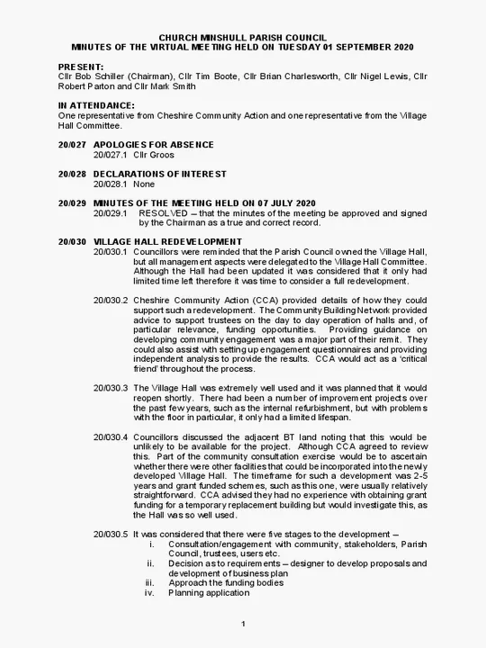 2020-09-01 PC Minutes