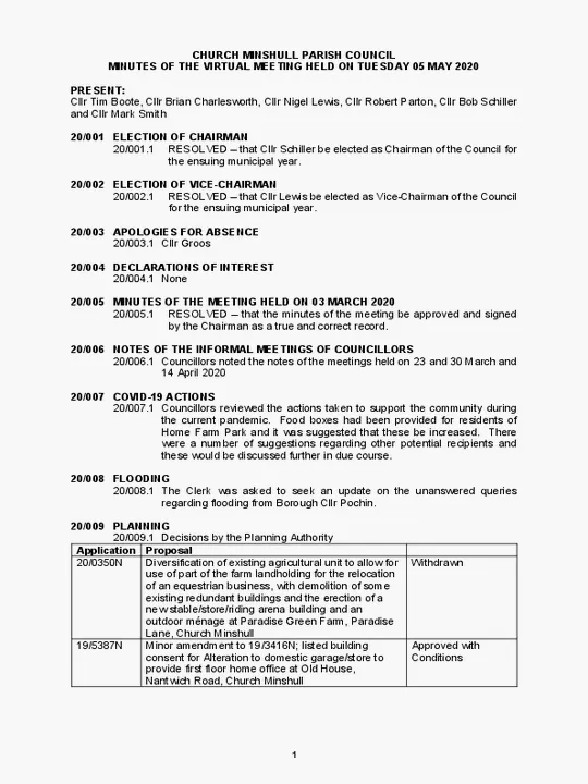 2020-05-05 PC Minutes