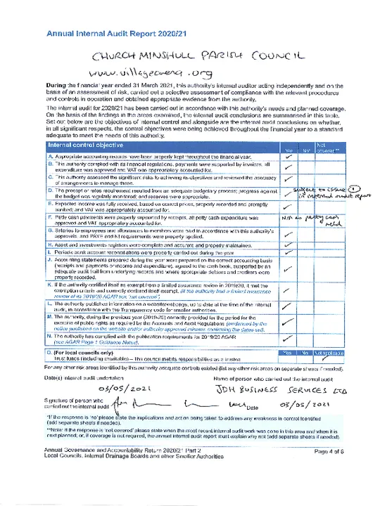2020-21 Internal Audit Report