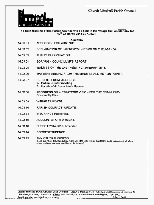 2014-03-17 PC Minutes & Agenda