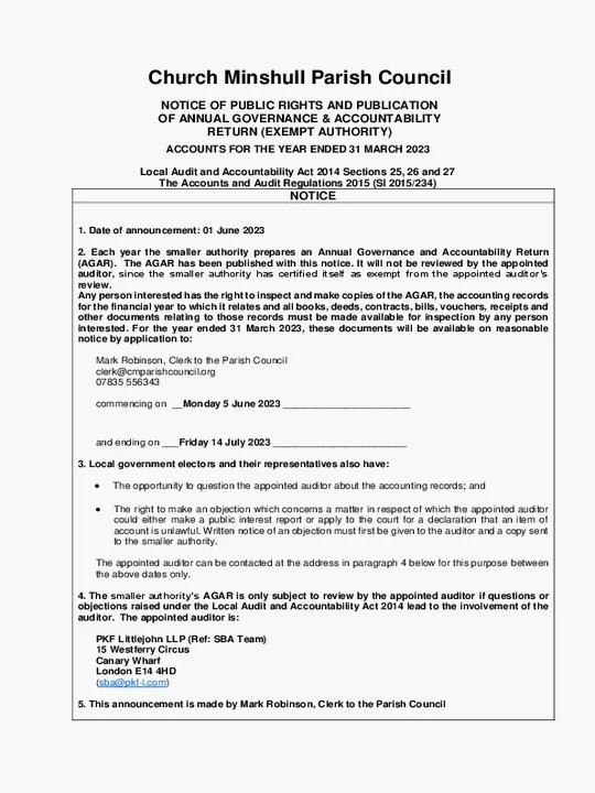 2022-23 Exercise of Public Rights