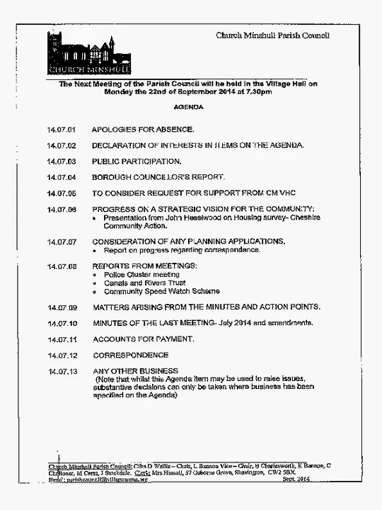 2014-09-21 PC Minutes & Agenda