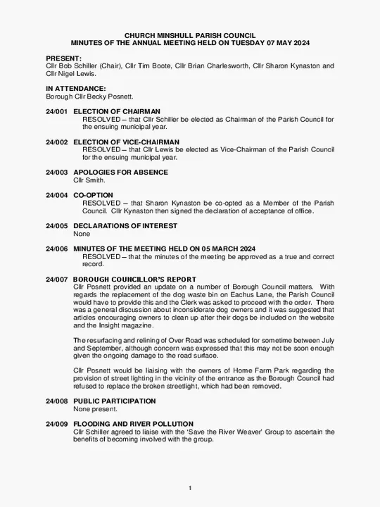 2024-05-07 PC Minutes