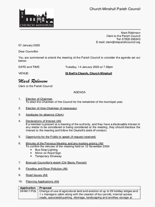 2025-01-14 PC Agenda