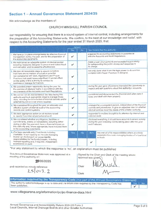 24-25 Annual Governance Statement