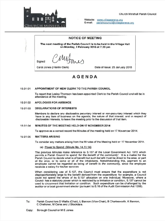 2015-02-02 PC Minutes & Agenda