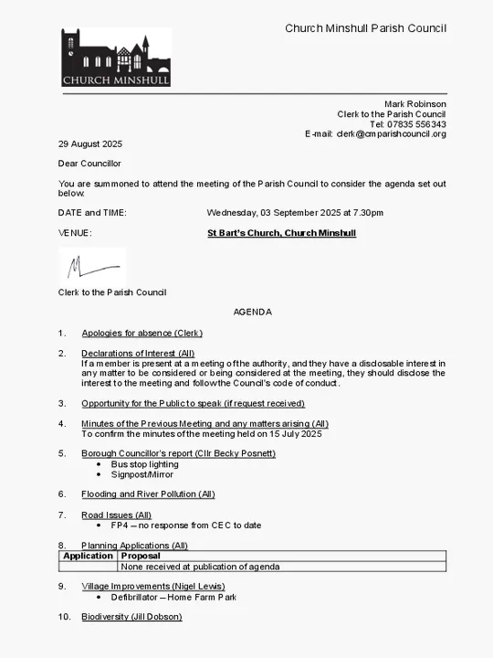 2025-09-03 PC Agenda