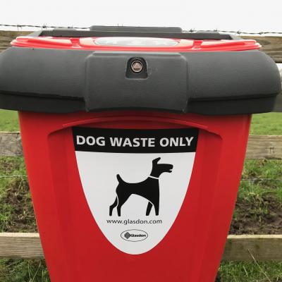 Dog bin close up